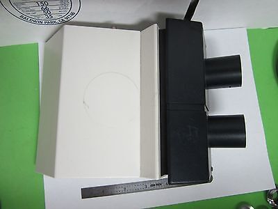 MICROSCOPE PART LEICA DMR HEAD BINOCULAR 501018 AS IS OPTICS BIN#F4