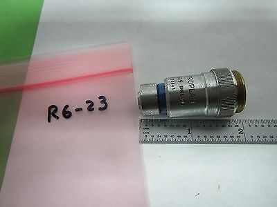 MICROSCOPE OBJECTIVE VICKERS ENGLAND 20X OPTICS BIN#R6-23