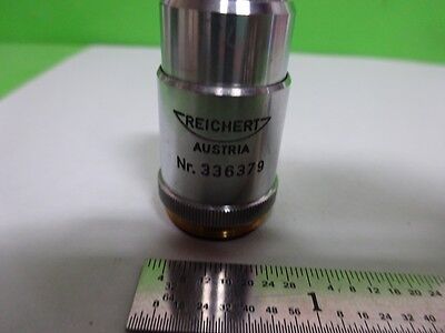 MICROSCOPE PART OBJECTIVE REICHERT AUSTRIA FLUOR 63X OPTICS AS IS BIN#72-59