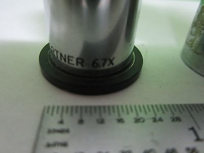 GAERTNER 6.7X EYEPIECE + TUBUS MICROSCOPE OPTICS AS IS BIN#T5-42