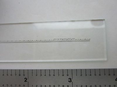 OPTICAL CALIBRATION MICROSCOPE RULER RETICLE OPTICS AS IS BIN#J1-22