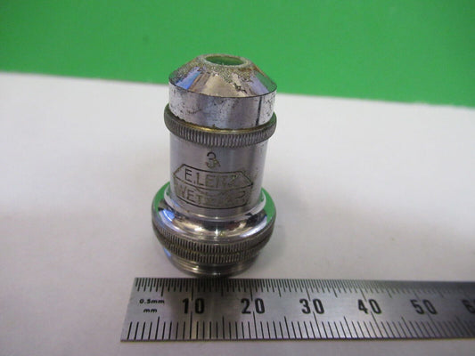 FOR PARTS MICROSCOPE OBJECTIVE LEITZ 10X GERMANY OPTICS AS PICTURED #S2-C-85