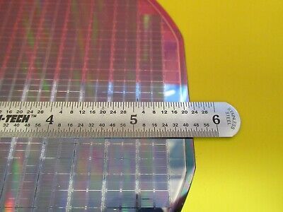 SILICON WAFER WITH OPTICAL COMPONENTS HALVED AS PICTURED &FT-6-114