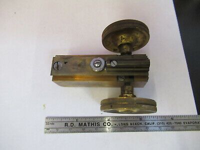 ANTIQUE MICROSCOPE PART LEITZ GERMANY BRASS GROSS STAGE  AS PICTURED &13-FT-31