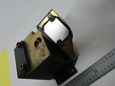 OPTICAL MICROSCOPE LEITZ BRASS MOUNTED FILTER + MIRROR OPTICS AS IS BIN#J4-10