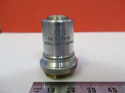 BAUSCH LOMB PHASE CONTRAST OBJECTIVE 10X MICROSCOPE PART AS PICTURED Q3-B-67