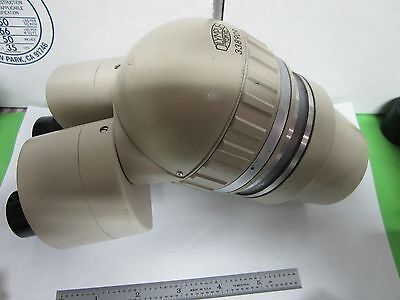 STEREO MICROSCOPE HEAD OLYMPUS PART 338909 OPTICS  WITHOUT EYEPIECE BIN#L4-14