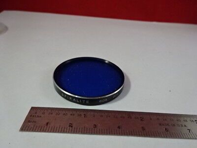 OPTICAL FILTER SPIRALITE COATED 80A BLUE OPTICS AS IS &AV-A-03