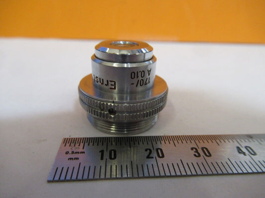 LEITZ WETZLAR 3.5X /170 OBJECTIVE LENS OPTIC MICROSCOPE PART AS PICTURED 1-DT-20