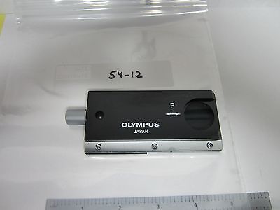 OLYMPUS MICROSCOPE SLIDE POLARIZER FILTER  OPTICS BIN#54-12