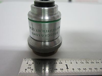 OPTICAL MICROSCOPE PART OBJECTIVE BAUSCH LOMB USA 10X OPTICS  BIN#3K-P-6