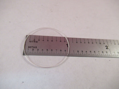 OPTICAL 1" DIAMETER GLASS BLANK UNKNOWN MAKER MICROSCOPE PART OPTICS &75-A-10