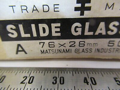 VINTAGE 1960's GLASS SLIDE MATSUNAMI BOX MICROSCOPE PART AS PICTURED #P6-A-28