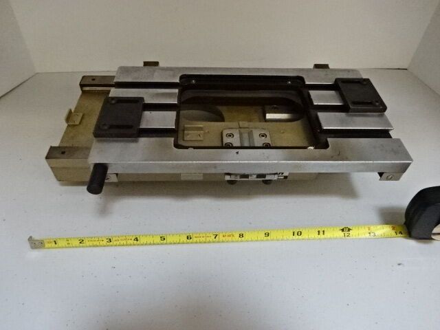 NIKON JAPAN COMPARATOR MICROSCOPE POSITIONING XY STAGE HEAVY ITEM AS IS #TC-2