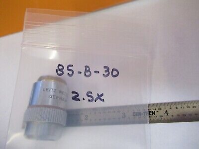 LEITZ GERMANY OBJECTIVE 2.5X /160 MICROSCOPE PART OPTICS AS PICTURED &85-B-30