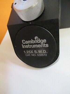 CAMBRIDGE INSTRUMENTS 532572 OBJECTIVE 1.25X MICROSCOPE AS PICTURED FT-6-227