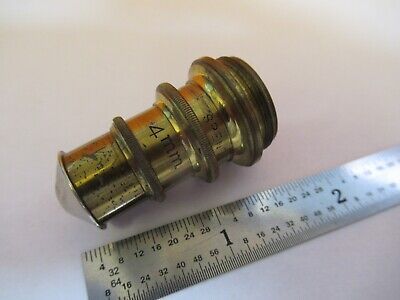 ANTIQUE SPENCER 4mm BRASS OBJECTIVE MICROSCOPE PART AS PICTURED &7B-B-11