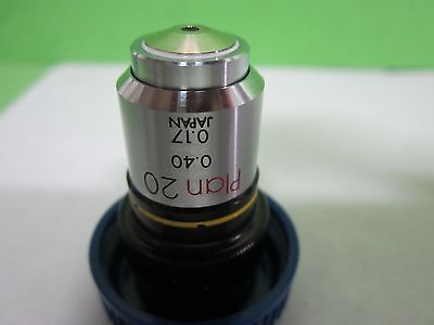 MICROSCOPE PART OBJECTIVE  OLYMPUS JAPAN PLAN 20X OPTICS AS IS BIN#S9-09