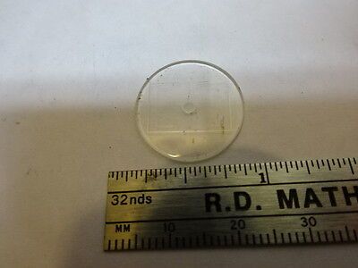 MICROSCOPE PART BAUSCH LOMB RETICLE TARGET PHOTO OPTICS AS IS #81-66