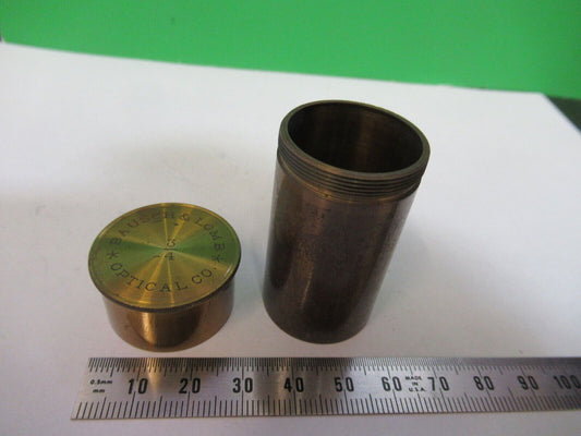 ANTIQUE BRASS BAUSCH 3/4 CANISTER OBJECTIVE MICROSCOPE PART AS PICTURED &P2-B-98