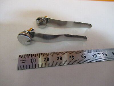 ANTIQUE PAIR CLIPS SPENCER AO MICROSCOPE PART AS PICTURED #P4-A-09