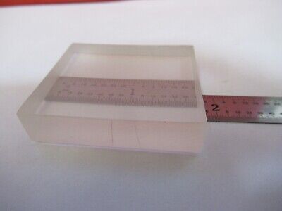 OPTICAL SQUARE GLASS BLOCK FROSTED POLISH DULL SIDES OPTICS AS PICTURED &B9-A-21