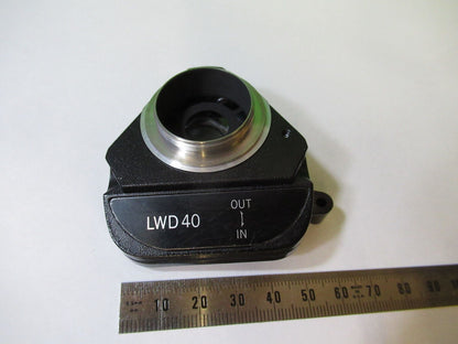 OLYMPUS JAPAN NOMARSKI DIC PRISM LWD40 LENS MICROSCOPE PART AS PICTURED &22-A-04