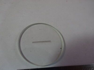 RETICLE MICROMETER for OCULAR MICROSCOPE OPTICS AS IS &51-A-48