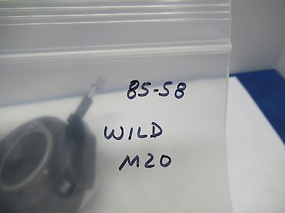 WILD M20 HEERBRUGG SWISS DARK PHASE CONDENSER MICROSCOPE PART OPTICS AS IS 85-58