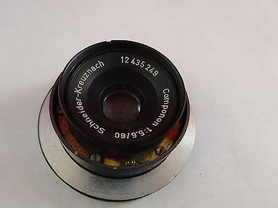 LENS SCHNEIDER KREUZNACH COMPONON CAMERA LENS MICROSCOPE OPTICS [stuck] &52-A-17