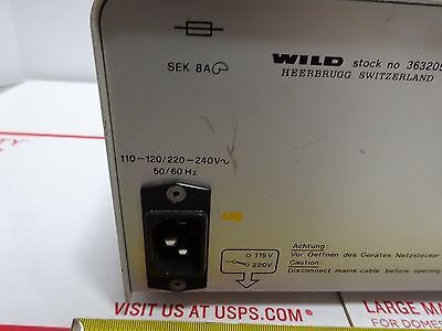 WILD SWISS LAMP POWER SUPPLY ILLUMINATOR MODEL 363205 AS IS BIN#TC-1