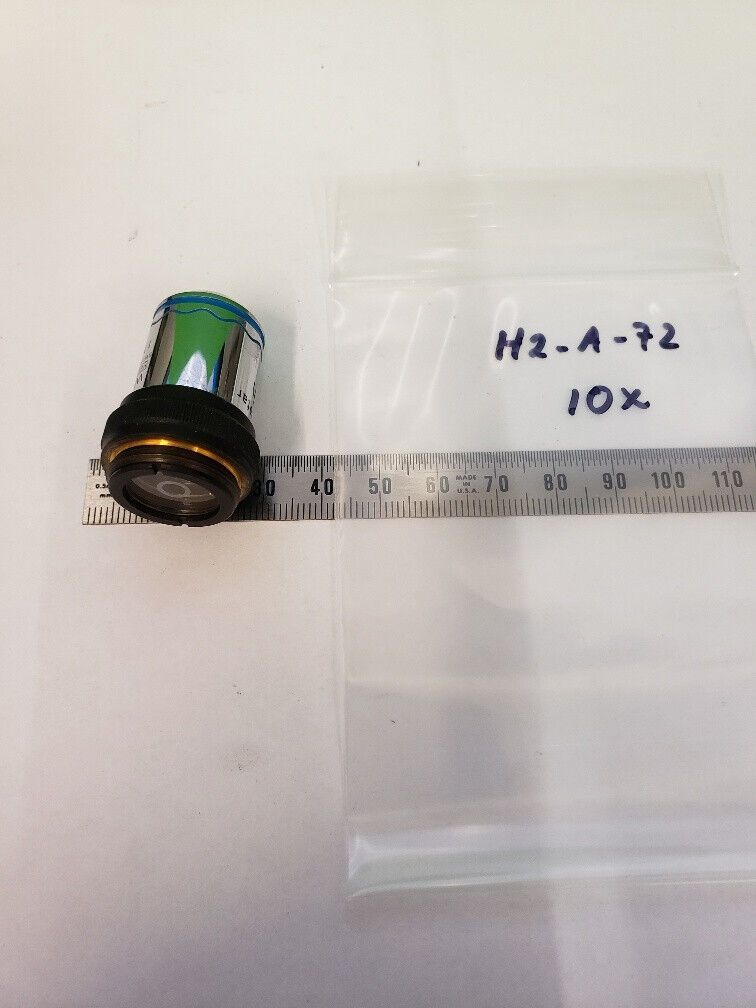 WILD HEERBRUGG OBJECTIVE PHASE FLUOTAR 10X MICROSCOPE PART AS PICTURED h2-a-72