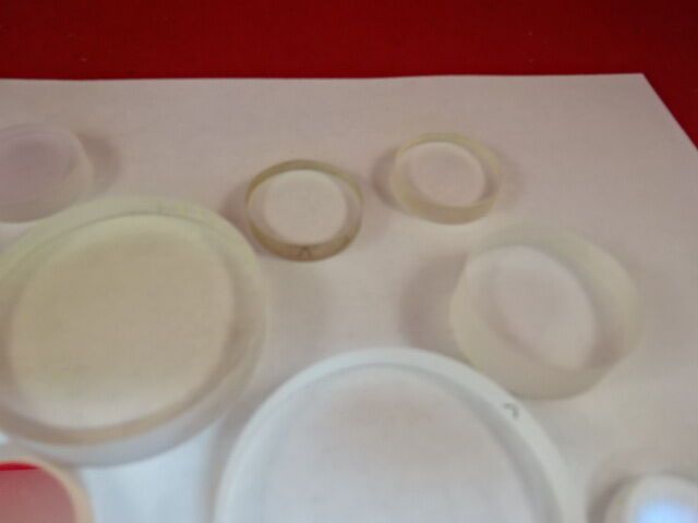 FOR PARTS OPTICS LOT [some blemishes, scratches, etc] LENSES FLAT AS IS #Y6-A-16