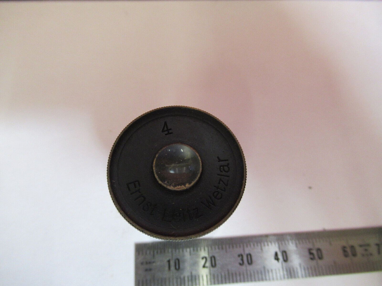 ERNST LEITZ GERMANY "4" MICROSCOPE PART OCULAR EYEPIECE AS PICTURED Y5-A-13