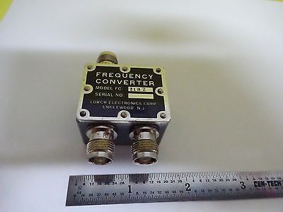 RF MICROWAVE FREQUENCY CONVERTER LORCH 218Z TNC CONNECTOR AS IS  BIN#P9-05