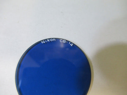 NIKON CB-14 BLUE GLASS FILTER OPTICS MICROSCOPE PART AS PICTURED #22-A-35