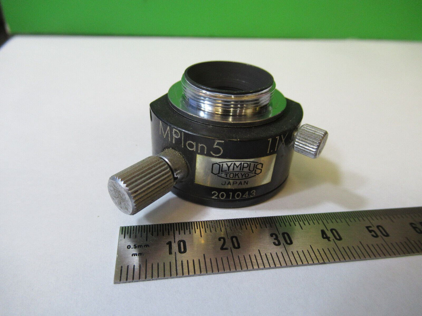 OLYMPUS JAPAN NOMARSKI DIC PRISM MPLAN 5 MICROSCOPE PART AS PICTURED &22-A-06