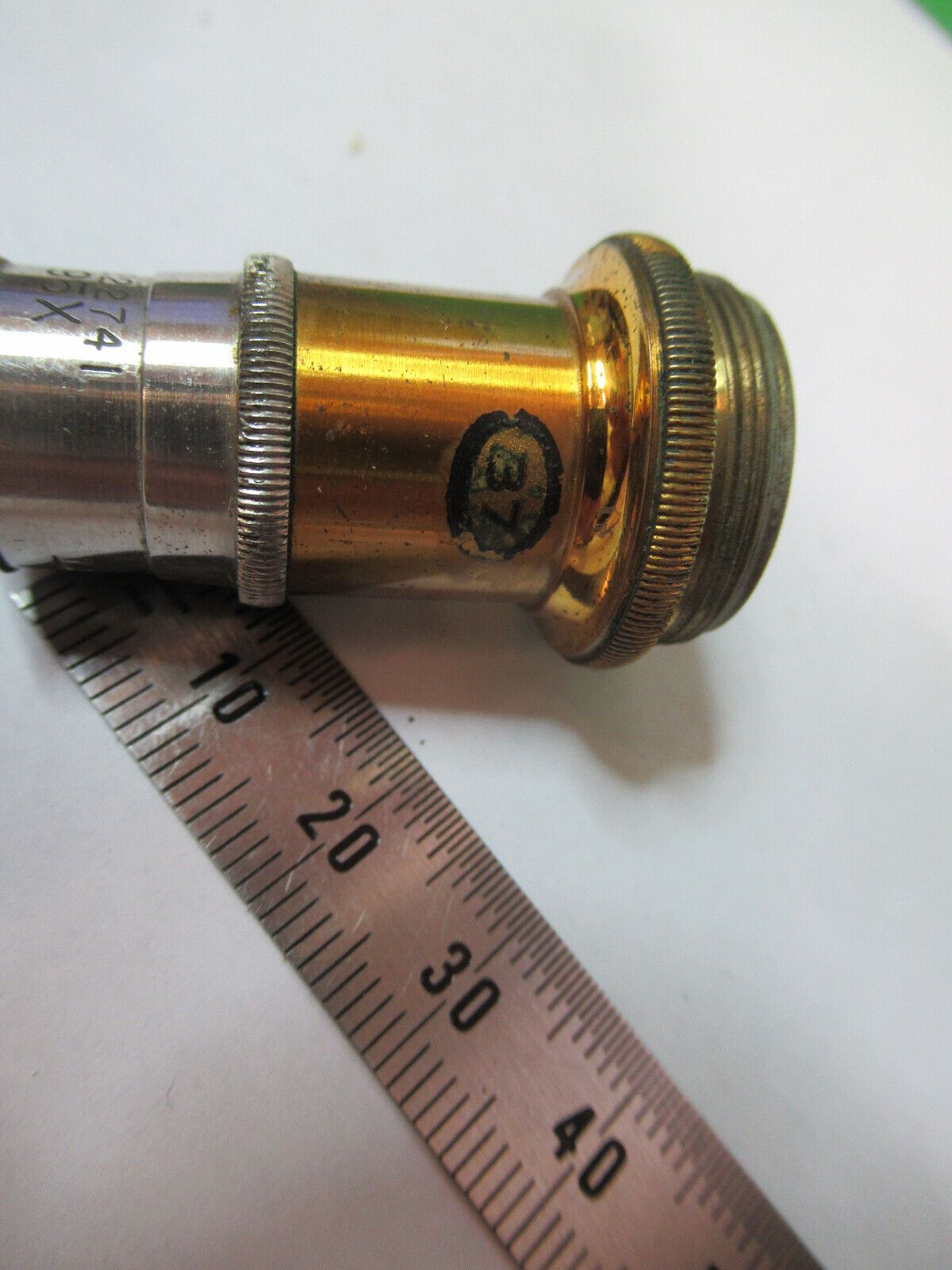 ANTIQUE BRASS SPENCER 95X  LENS OBJECTIVE MICROSCOPE PART AS PICTURED &R2-A-22