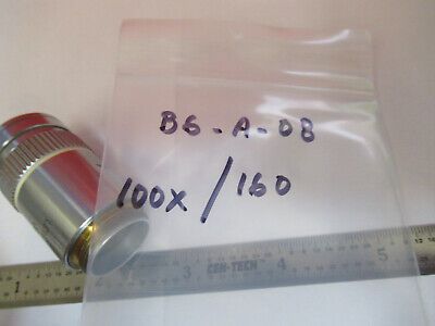 LEITZ GERMANY EF 100X /160 OBJECTIVE OPTICS MICROSCOPE PART AS PICTURED &B6-A-08