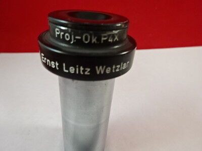 MICROSCOPE PART LEITZ GERMANY EYEPIECE P4X Ok PROJECTOR OPTICS AS IS BIN#L9-B-07