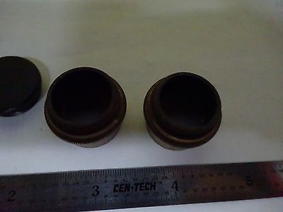 MICROSCOPE PART LOT OBJECTIVE CAPS BAUSCH SPENCER AO AMERICAN OPTICS  BIN#X3-24