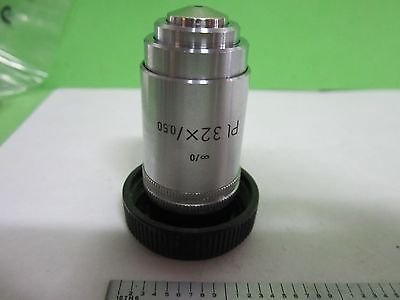 MICROSCOPE PART OBJECTIVE LEITZ PL 32X GERMANY INFINITY OPTICS AS IS S9-22