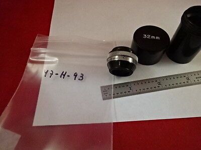 MICROSCOPE PART TESSAR BAUSCH LOMB OBJECTIVE LENS 32 mm OPTICS AS IS #Y7-H-93