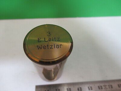 ANTIQUE ernst leitz BRASS CAN "3" OBJECTIVE MICROSCOPE PART AS PICTURED Q9-A-45