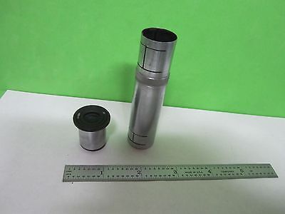 MICROSCOPE PART OPTICAL GAERTNER EYEPIECE + TUBUS OPTICS AS IS BIN#T5-12