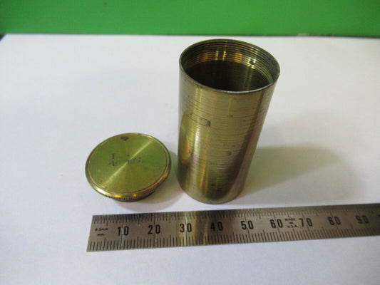 ANTIQUE BRASS ENGLAND UNITED KINGDOM EMPTY CAN MICROSCOPE AS PICTURED &22-A-19