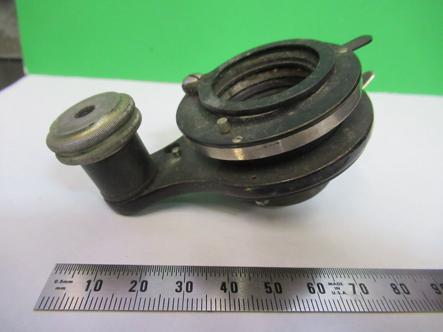 ANTIQUE AO SPENCER CONDENSER IRIS ASSEMBLY MICROSCOPE PART AS PICTURED #Z7-A-70