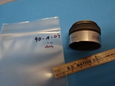 WILD HEERBRUGG SWISS OBJECTIVE EPI 4X MICROSCOPE PART OPTICS AS IS &90-A-04