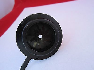 VINTAGE MICROSCOPE CONDENSER OPTICS + IRIS  BIN#7C mii