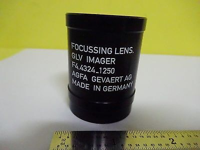 OPTISCHES VERGRÖSSERUNGSOBJEKTIV GLV IMAGER AGFA GERMANY OPTICS AS IS BIN#P9-15